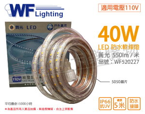 舞光 LED-50HVWO/1-W 5050 40W 110V 黃光 5米 IP66 防水軟條燈 3M背膠 _ WF520227