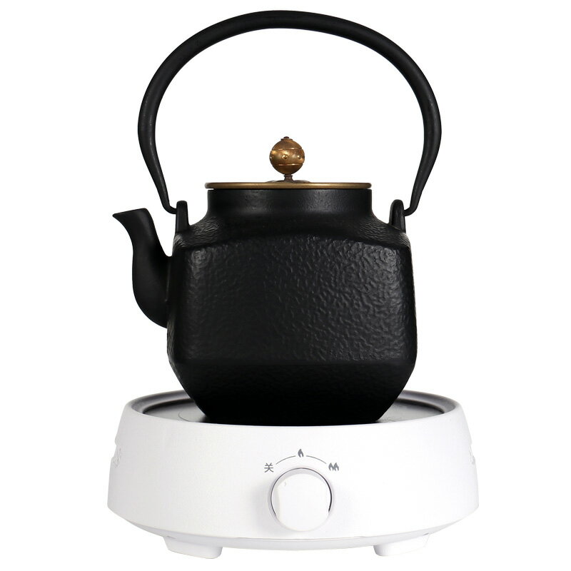 昱器 日式四方八角鐵壺手工鑄鐵煮茶燒水泡茶家用茶壺電陶爐套裝