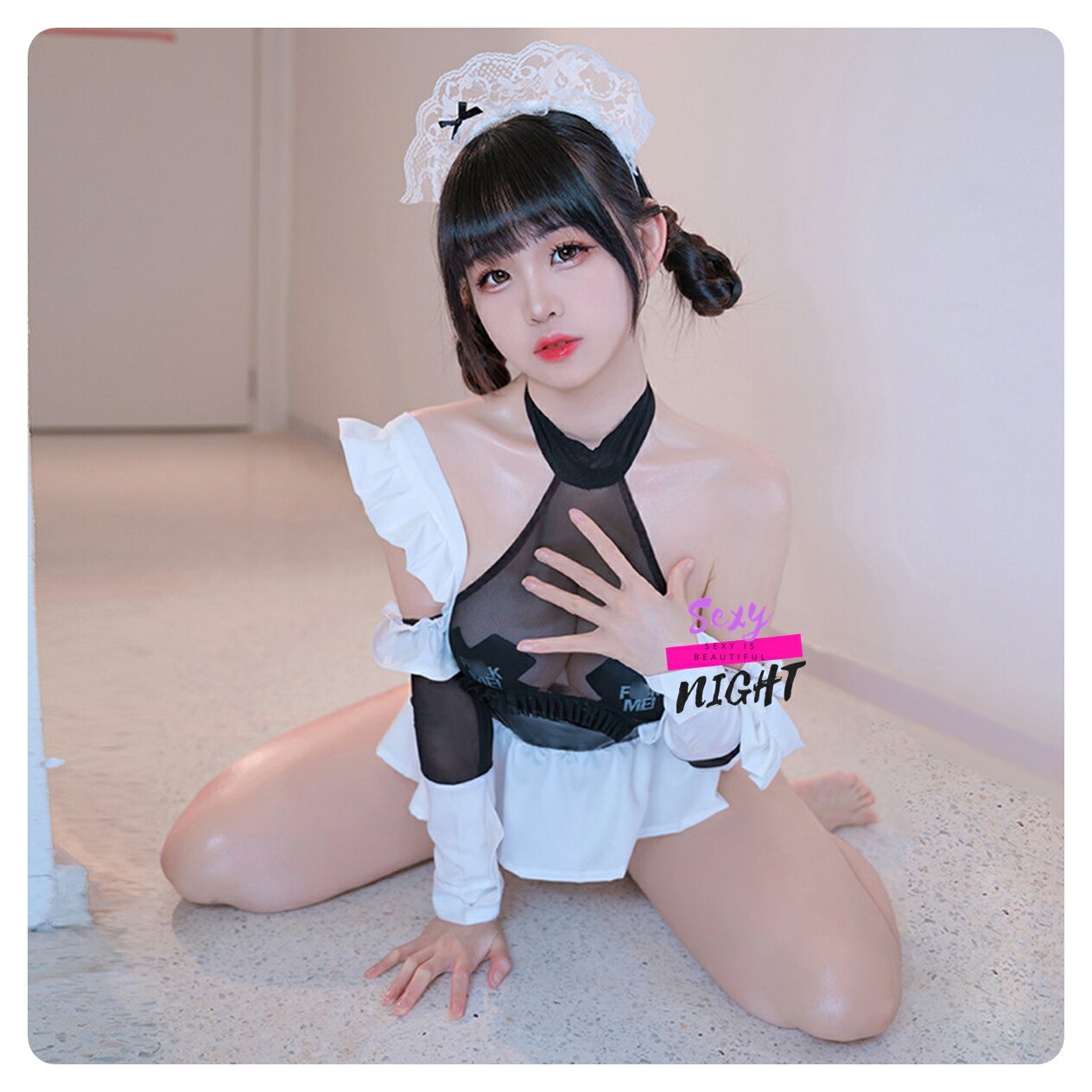 《H7055》火辣小女僕露臀套裝