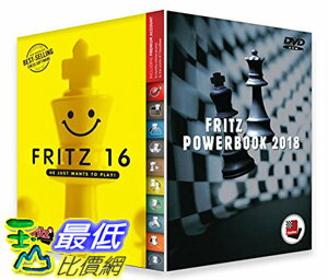 [7美國直購] 2018 amazon 亞馬遜暢銷軟體 Fritz 16 Chess Playing Software Bundled with Fritz Powerbook 2018 Chess Software