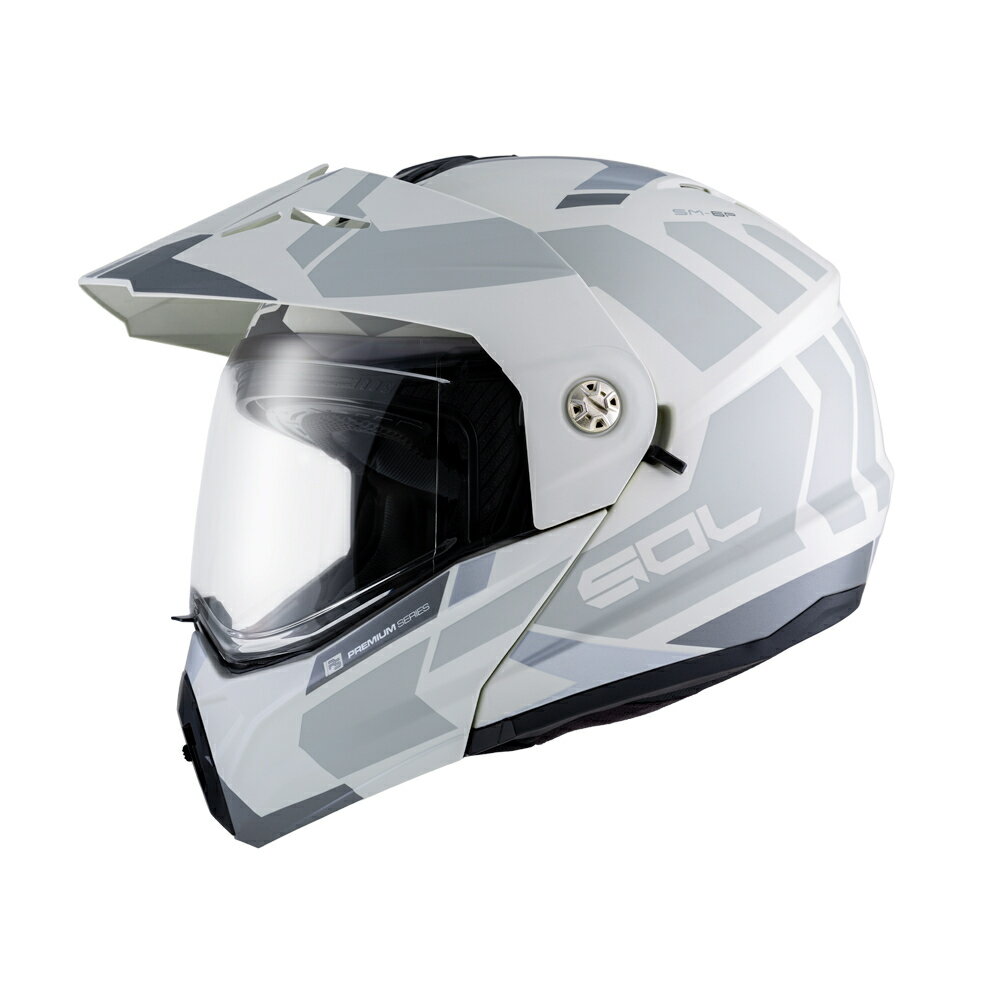 【SOL Helmets】SM-6P複合可掀式安全帽 (前衛者 消光灰/銀) ｜ SOL安全帽官方商城