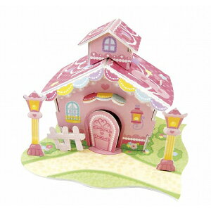 大賀屋 日貨 Hello Kitty 拼圖 3D 房屋 模型 組合 玩具 房子 三麗鷗 KT 凱蒂貓 T00110251
