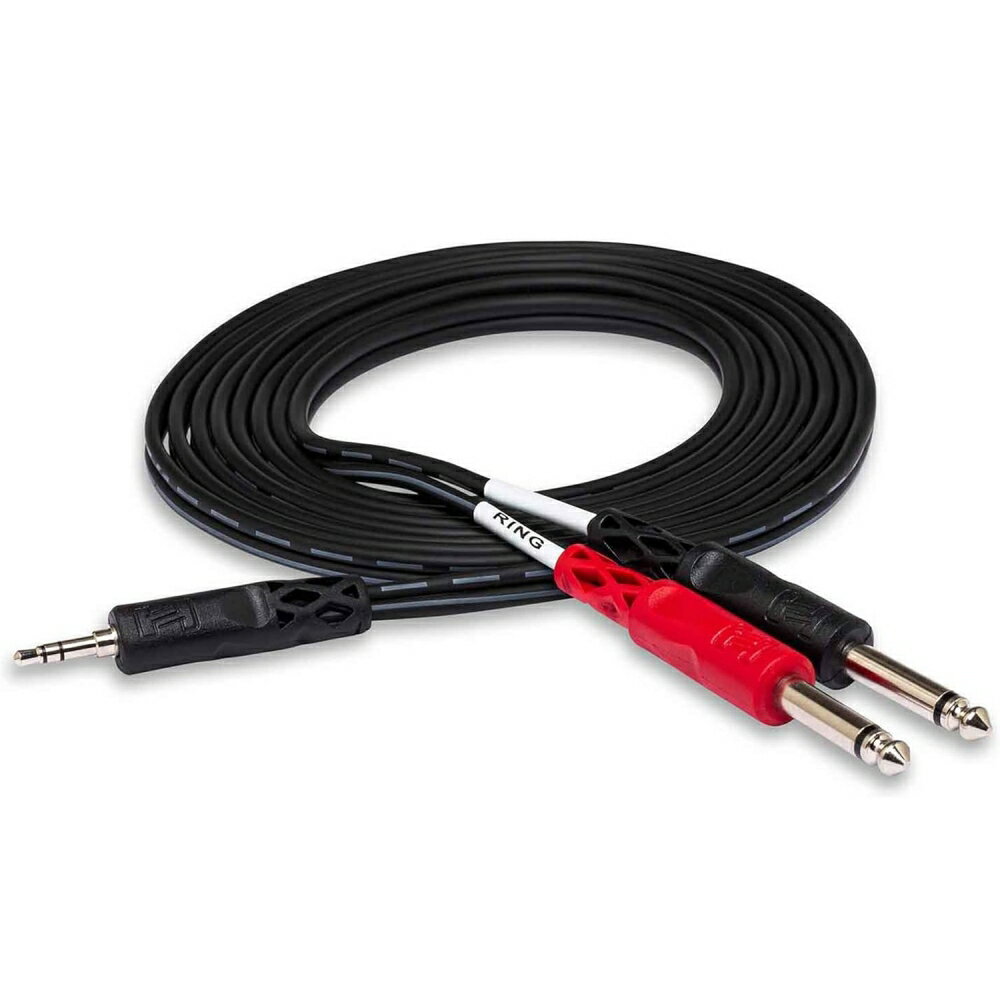 耀您館★美國HOSA音源線轉接線CMP-159(TRS立體聲公3.5mm轉雙TS單音公6.35mm)90公分音訊線連接線【APP下單點數4倍送】