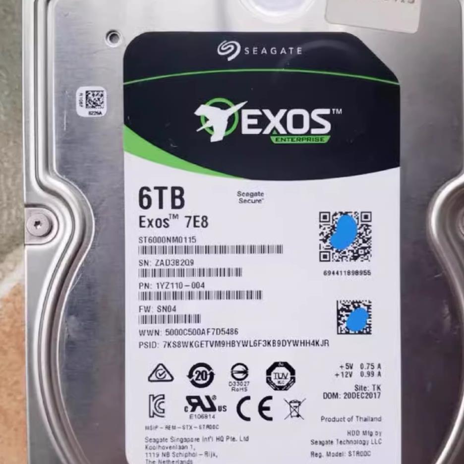{臺灣公司貨 可打統編}希捷銀河ST6000NM0115 6T企業級硬碟7200轉256M垂直6TB伺服器監控