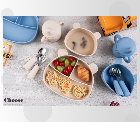 矽膠兒童餐具組 0