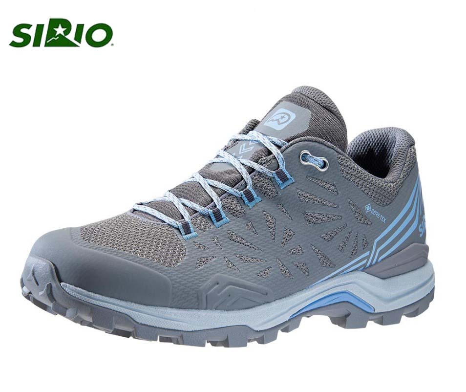 《台南悠活運動家》SIRIO Gore Tex 短筒登山健行鞋 灰藍 PF13HA