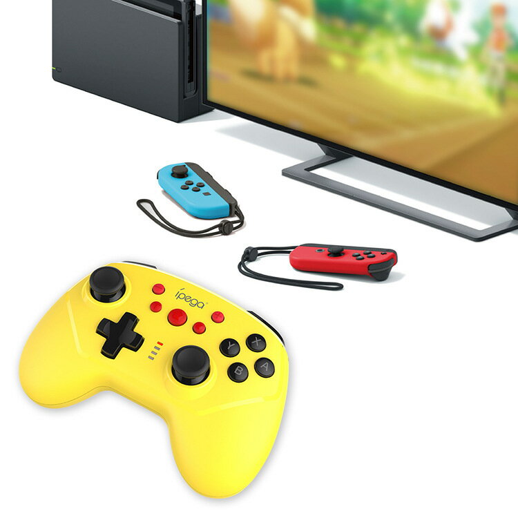 新款Switch無線遊戲手柄ns主機藍芽雙震動手柄連發有線無線雙連線