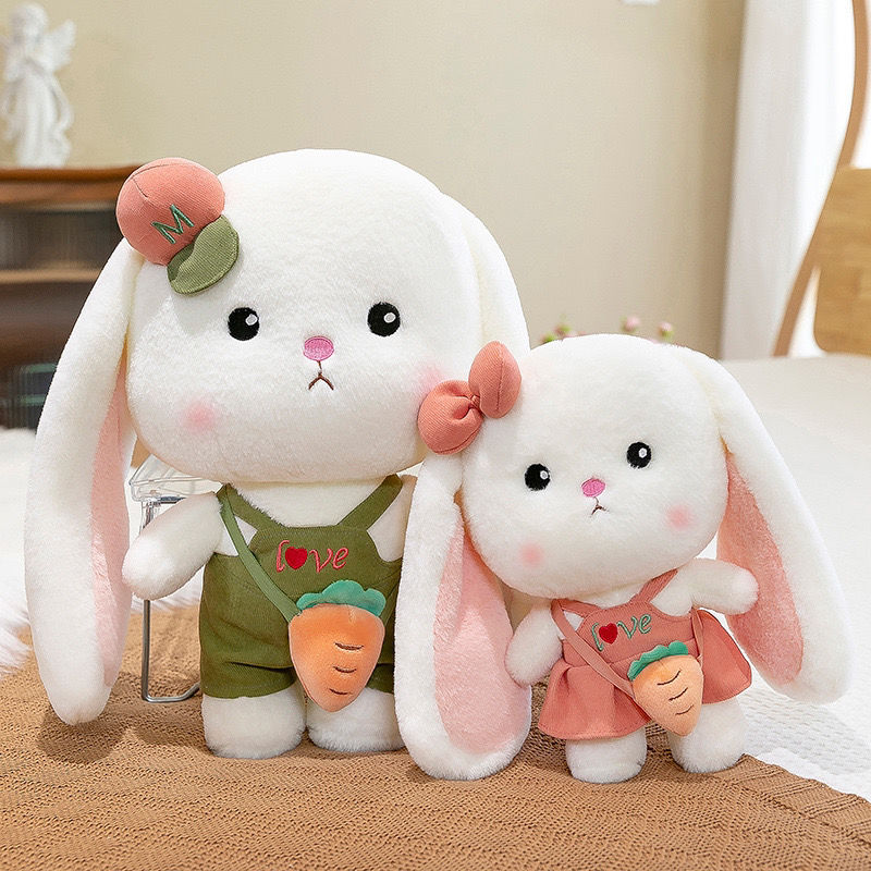 可愛長耳朵兔子毛絨玩具抱枕女孩睡覺抱生肖公仔布娃娃生日禮物女