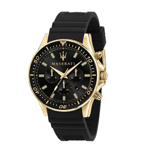 送禮首選★MASERATI 瑪莎拉蒂 經典SFIDA三眼矽膠錶帶腕錶44mm(R8871640001) 附提袋【全館滿額折價★APP下單點數4倍送】線上購買享 實體門市同步服務