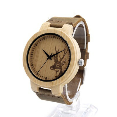 木製石英錶男女手錶-真皮錶帶簡約設計情侶款腕錶3款73pp334【獨家進口】【米蘭精品】