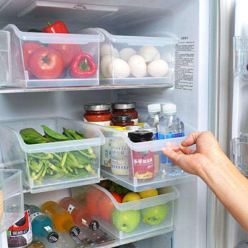 冰箱收納盒廚房抽屜式塑料長方形雞蛋冷凍食物整理儲物食品保鮮盒