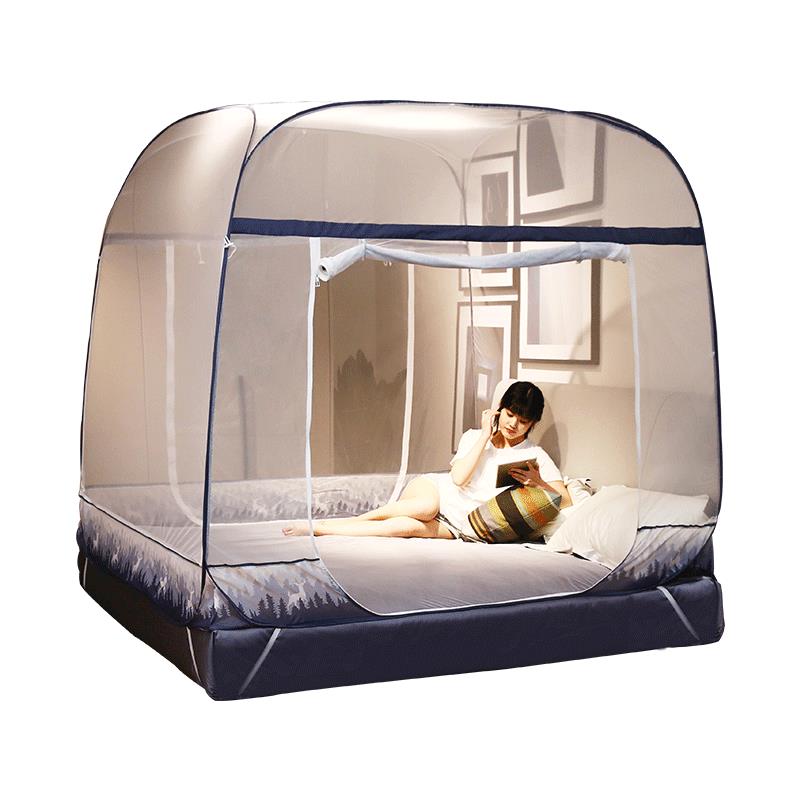 免安裝蒙古包蚊帳家用防摔兒童支架加密加厚折疊夏天2021年新款 1