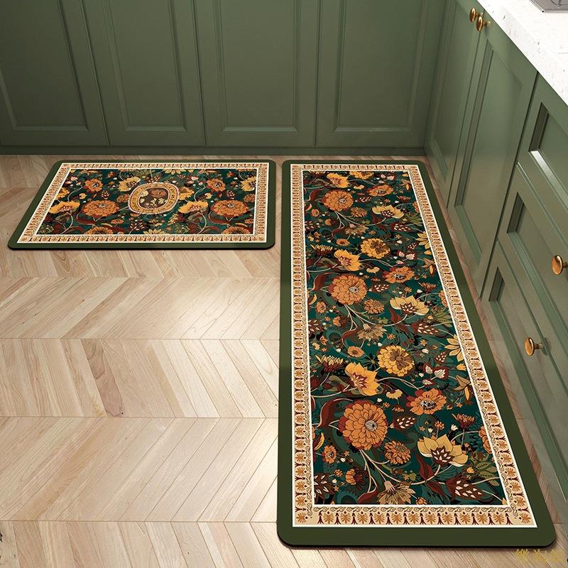 廚房地墊 硅藻泥軟墊子 吸水吸油專用可擦腳墊防滑防油耐髒地毯