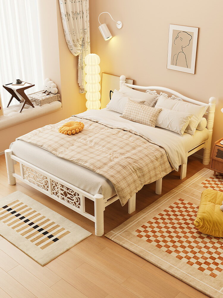 折疊床單人家用1米2簡易成人出租房1米5雙人鐵架床便攜硬板午休床