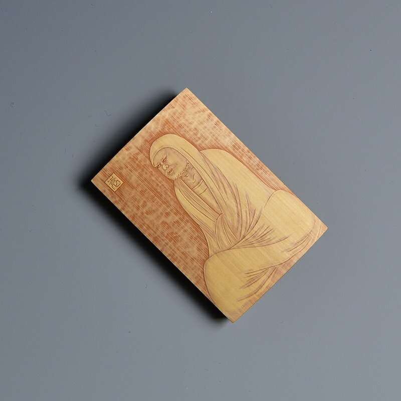 留青手工竹刻平安牌 竹雕刻平安出入牌  茶玩文玩小把件茶具配件 7