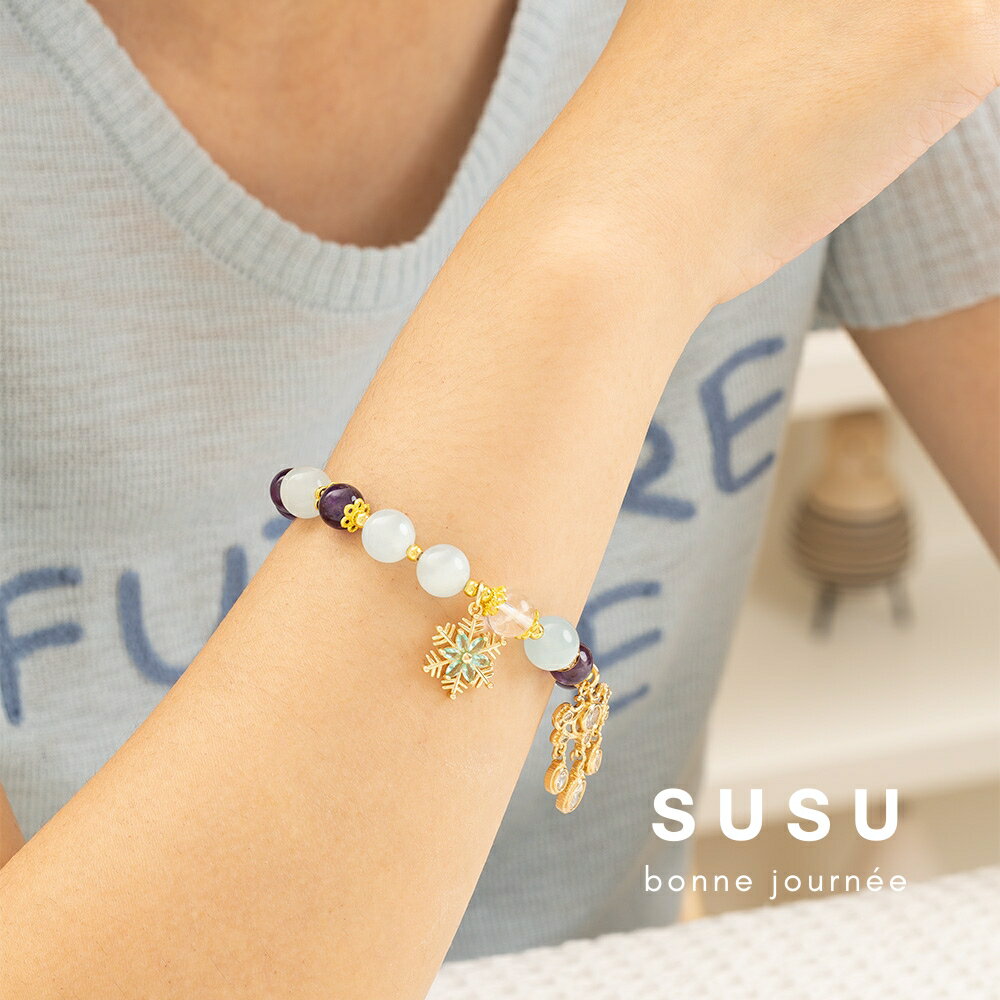 SU SU︱星河水晶手鍊❤️紫水晶 白水晶 海藍寶 事業運 招財 轉運 能量 防小人 送禮 推薦 6