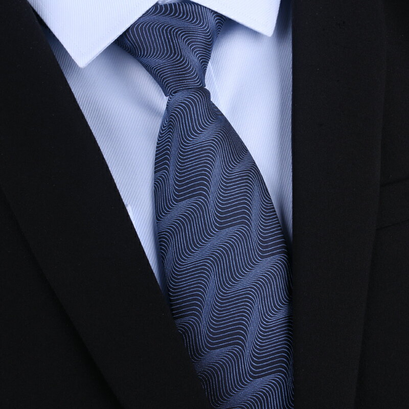 8厘米藍色領帶真絲領帶正裝商務西服襯衣領帶襯衫男士領帶桑蠶絲