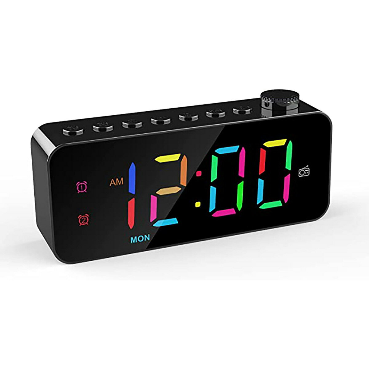 鬧鐘 新款LED數字鬧鐘鏡面七彩時鐘學生專用鬧鐘 USB簡約電子鬧鐘