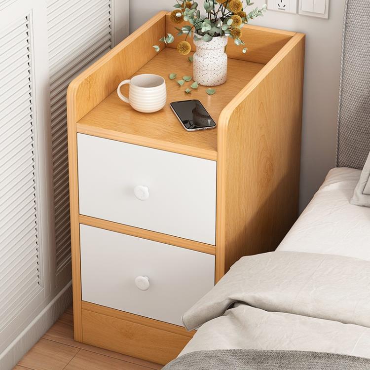 床頭櫃小型現代簡約小尺寸極窄床邊櫃迷你簡易款置物架超窄小櫃子「限時特惠」