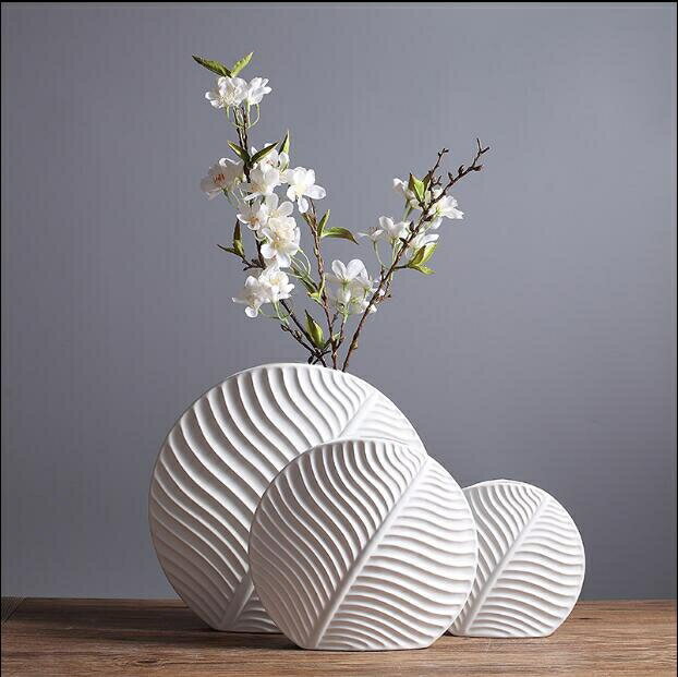 花瓶 北歐風陶瓷花瓶 現代簡約時尚客廳樣板房花器擺設家居裝飾品擺件