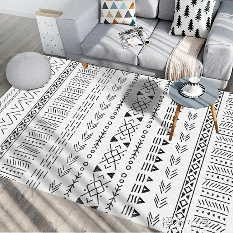 北歐地毯客廳現代簡約臥室沙發床邊地墊/摩洛哥風滿鋪家用定制