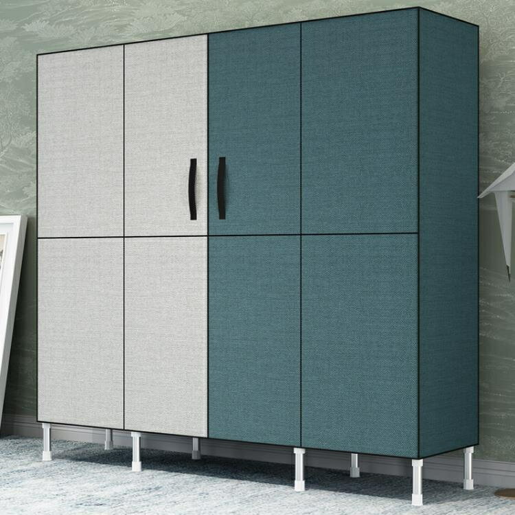 簡易衣櫃布衣櫃鋼管加粗加固雙人家用現代簡約收納布藝柜子掛衣櫥