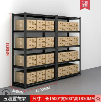 鐵豹倉庫倉儲貨架家用置物架多層展示架超市廚房收納架儲物架 mks