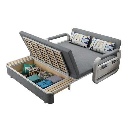 可折疊沙發床推拉1.5雙人客廳小戶型多功能兩用儲物沙發單人