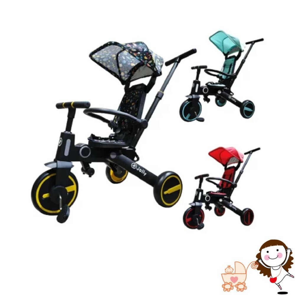 【JOLLY】SL168兒童三輪車(腳踏車 滑步車 可收折)｜寶貝俏媽咪