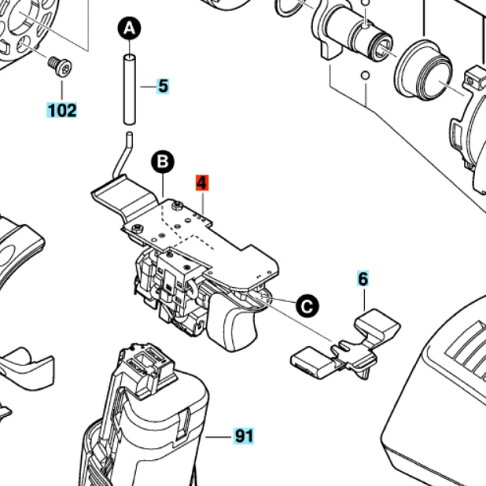 BOSCH博世原廠零件 材料 GDR 12-LI 電子模數 機板 開關 電子模組 16072335DD 1