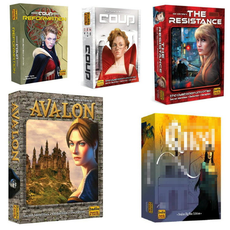 英文桌遊戲阿瓦隆政變Resistance Avalon Indie quest全系列board