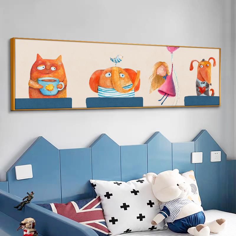 十字繡新款鉆石畫滿鉆兒童房北歐卡通畫可愛動物萌娃壁畫臥室