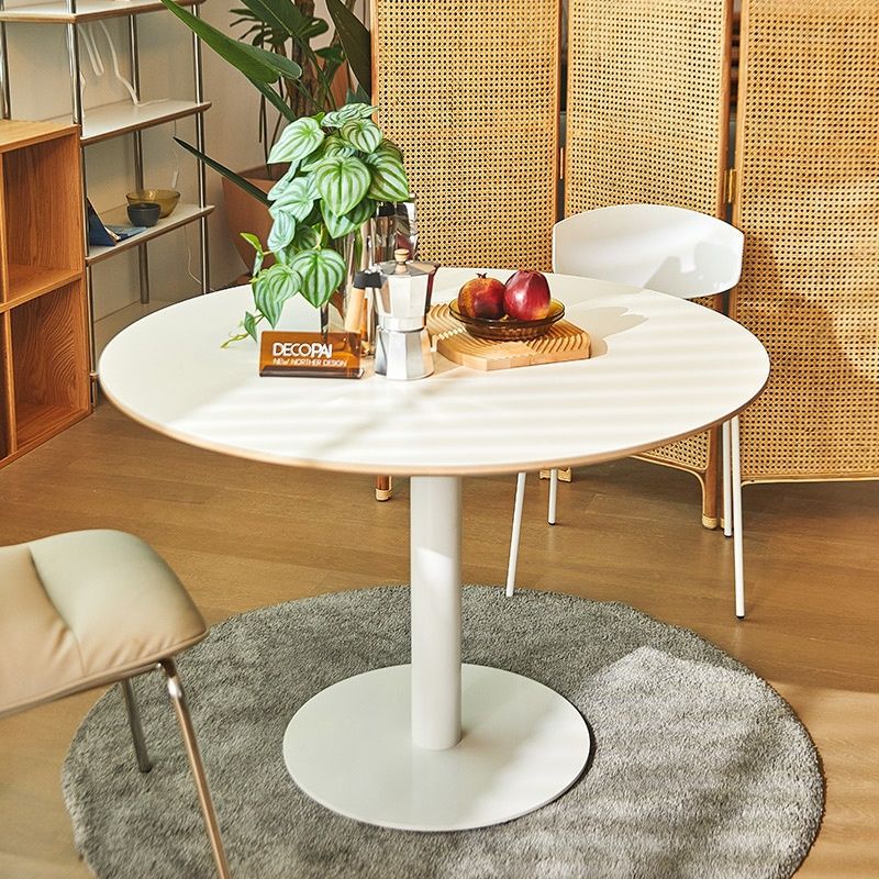 圓桌家用桌椅組合簡約餐廳加厚創意北歐風格飯桌人圓形餐桌