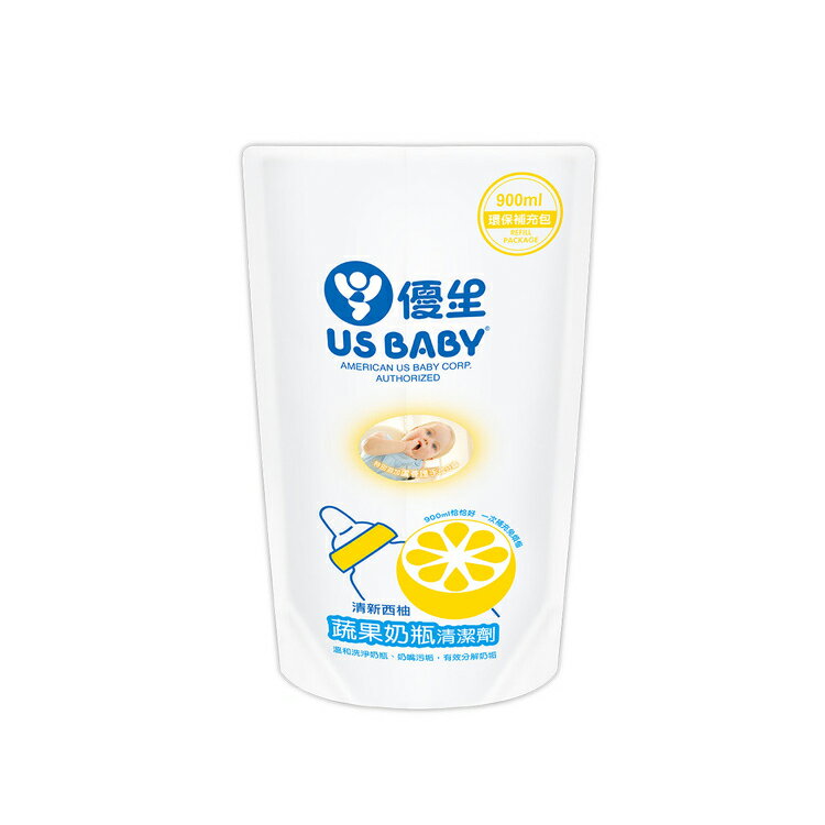 優生 BABY蔬果奶瓶清潔劑-清新西柚900ml(補充包)【德芳保健藥妝】
