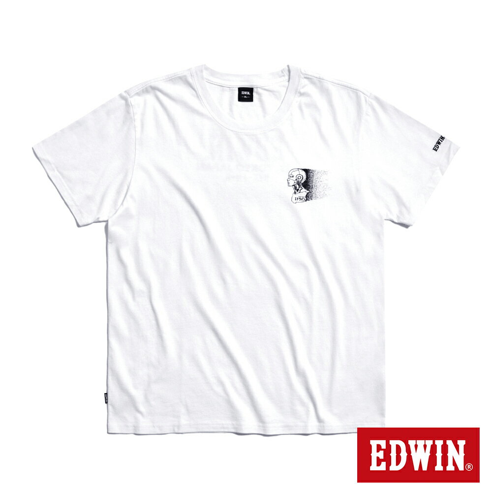EDWIN 機器人胸像短袖T恤-男款 白色