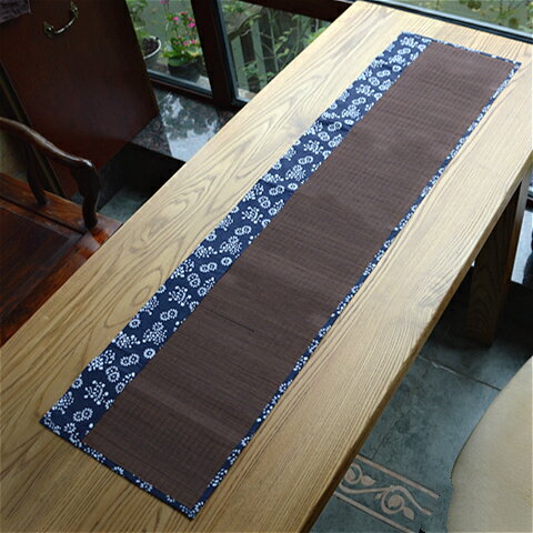 隨身簡約竹布茶墊 茶席布藝茶墊竹桌旗包竹墊茶簾竹席隔熱茶盤墊 8