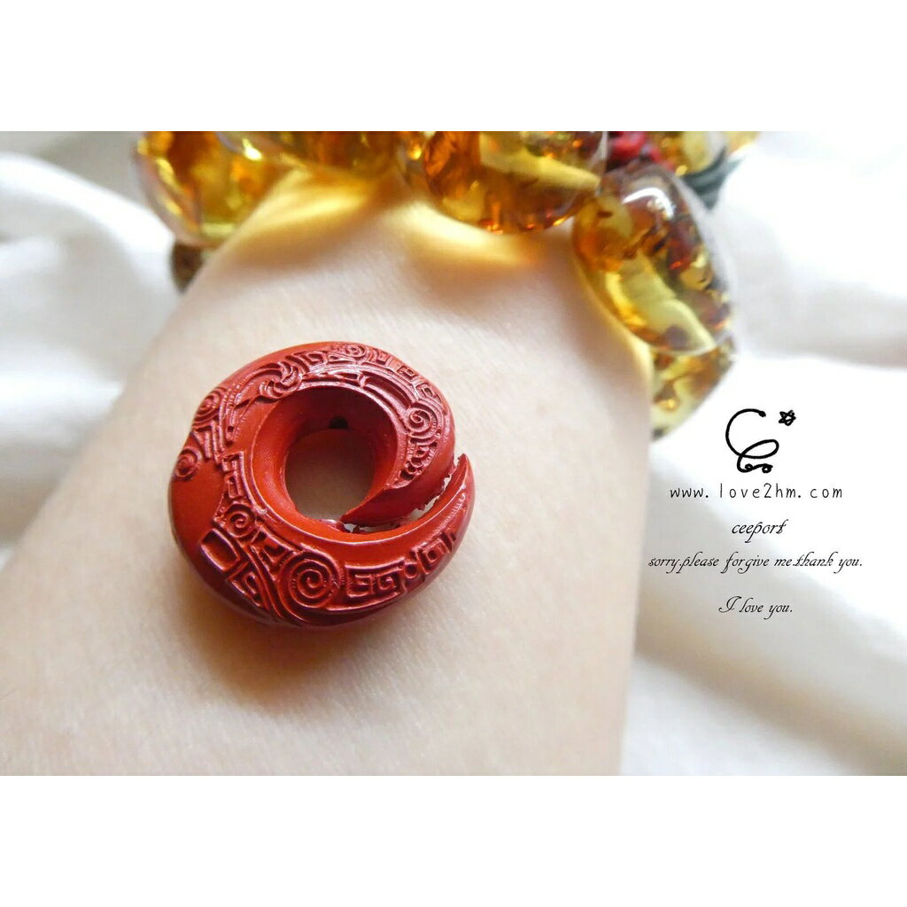 85%硃砂 仿古龍/硃砂/水晶飾品/ [晶晶工坊-love2hm] 4