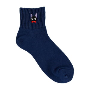 真愛日本 宮崎駿 吉卜力 魔女宅急便 螺紋短襪 刺繡 吉吉靛藍 襪子 卡通襪 裸襪