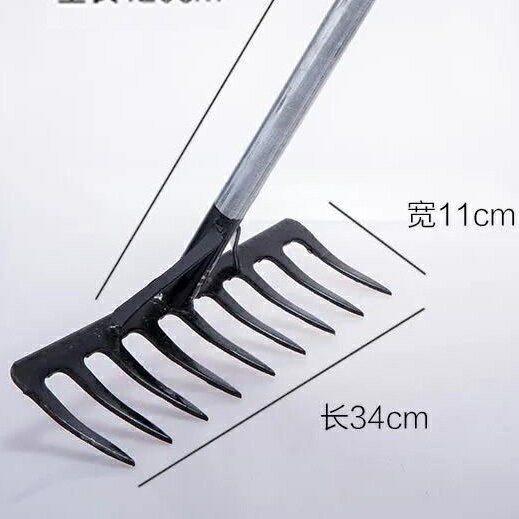 農具 釘耙 鐵耙子 九齒釘耙 #農用農具釘耙鐵耙子多功能鋼扒子多齒小耙子摟草松土種菜園林神器 | 千織屋 | 樂天市場Rakuten