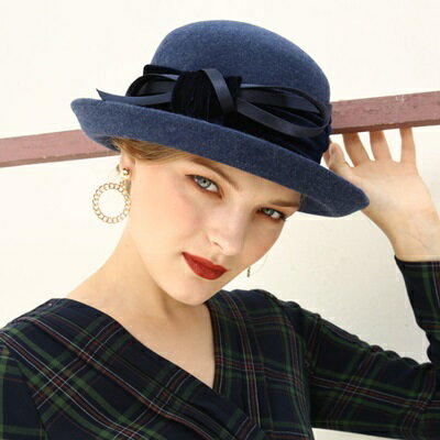 羊毛呢帽禮帽-歐美時尚8字蝴蝶結女帽子5色73tk6【獨家進口】【米蘭精品】