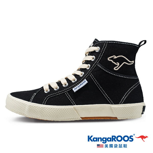 KangaROOS美國袋鼠鞋 女款RIPPERS高筒帆布鞋 [KW11410] 黑【巷子屋】