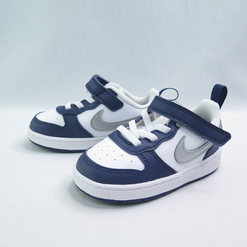 NIKE DV5458135 Court Borough Low 小童 休閒鞋 白/藍銀【iSport愛運動】
