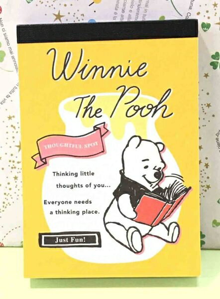 【震撼精品百貨】Winnie the Pooh 小熊維尼 便條-讀書*51562 震撼日式精品百貨