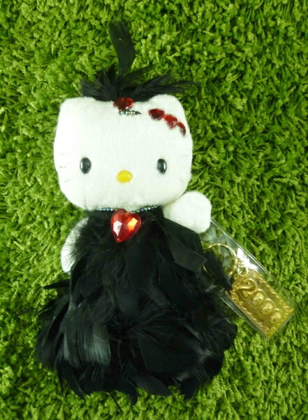 【震撼精品百貨】Hello Kitty 凱蒂貓~日本SANRIO三麗鷗 KITTY千喜年限量版絨毛娃娃-黑毛