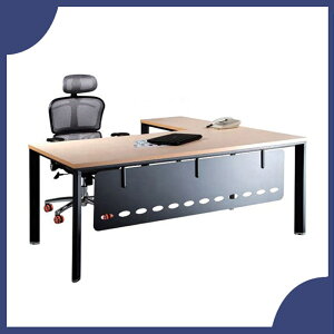 【必購網OA辦公傢俱】HF-180S+HF-90S 水波紋 主管桌 辦公桌