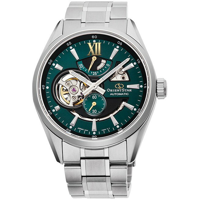 Orient 東方錶 (RE-AV0114E) MODERN SKELETON系列 時尚縷空機械錶/綠 41mm｜樂天全館特惠中★指定刷卡回饋10%