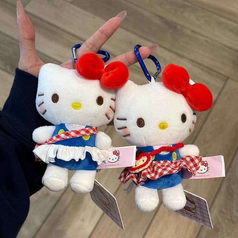 正版可愛hellokitty貓包包掛件毛絨小玩偶女生掛飾公仔兒童節禮物