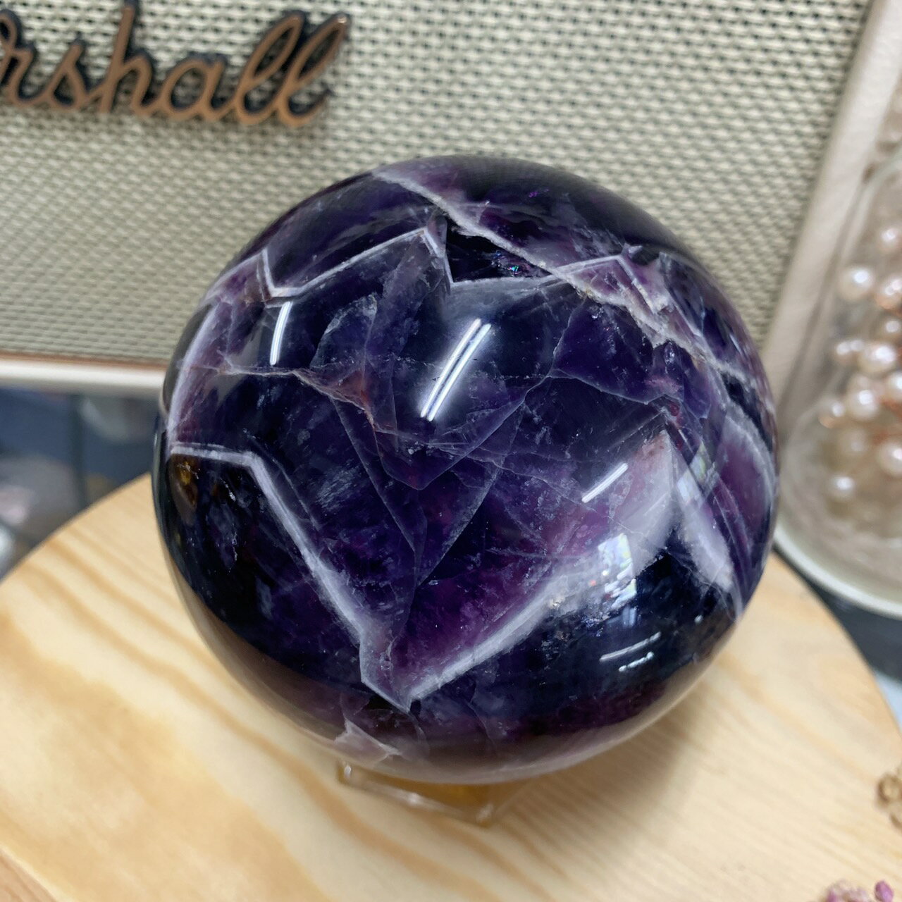Sweet Heart 田芯精品❤️天然 大能量 虎牙紫水晶球🔮直徑9.5cm 正財 開智慧 貴人必備 NO.295