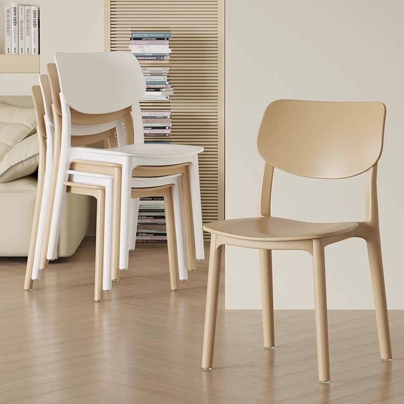 宜悅家居 椅子 餐椅 北歐塑料凳子現代簡約家用靠背椅餐椅培訓化妝椅可疊放梳妝凳椅子