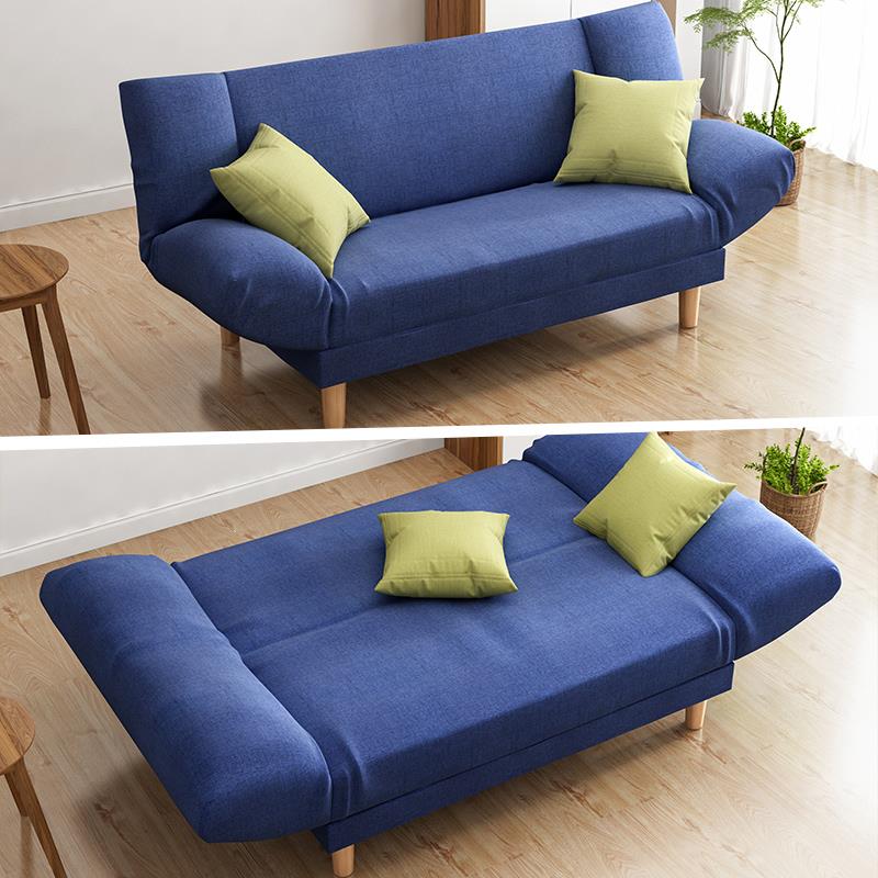 懶人沙發小戶型客廳布藝沙發椅可折疊沙發床單雙人兩用小沙發簡易♠極有家♠